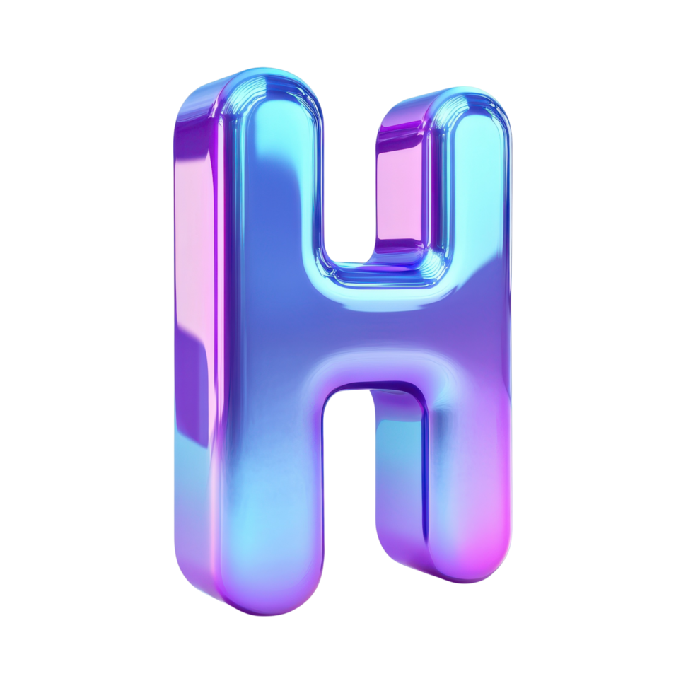 3D Cartoon Hashtag in Glossy Purple and Blue Colors Isolated on Transparent Background png