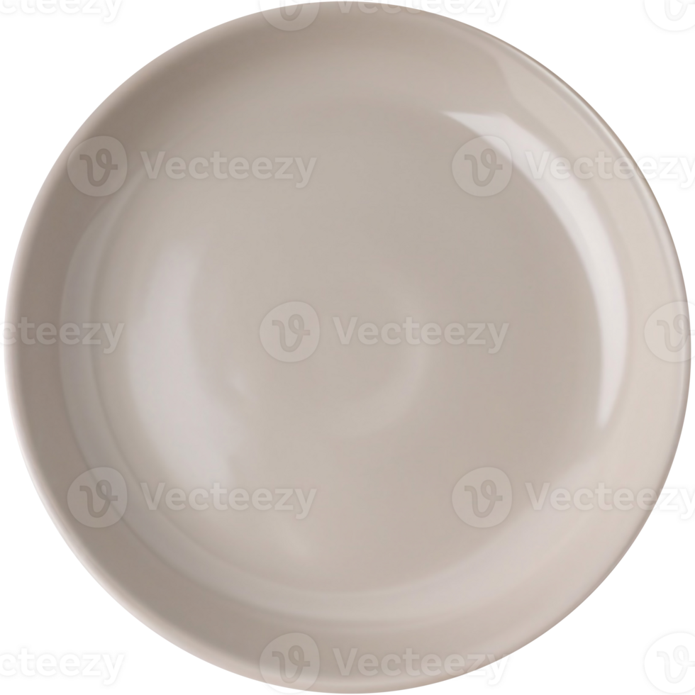 Top view of empty plate isolated on background. Dish cut out. png