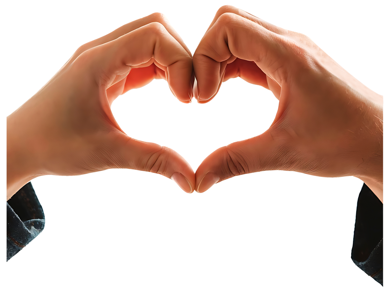 Hand heart. Making heart sign with both hands Expressions love to you png