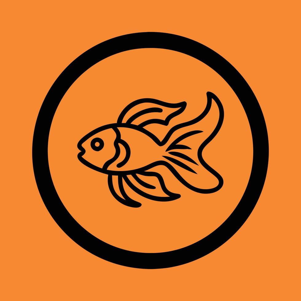 Goldfish icon illustration vector