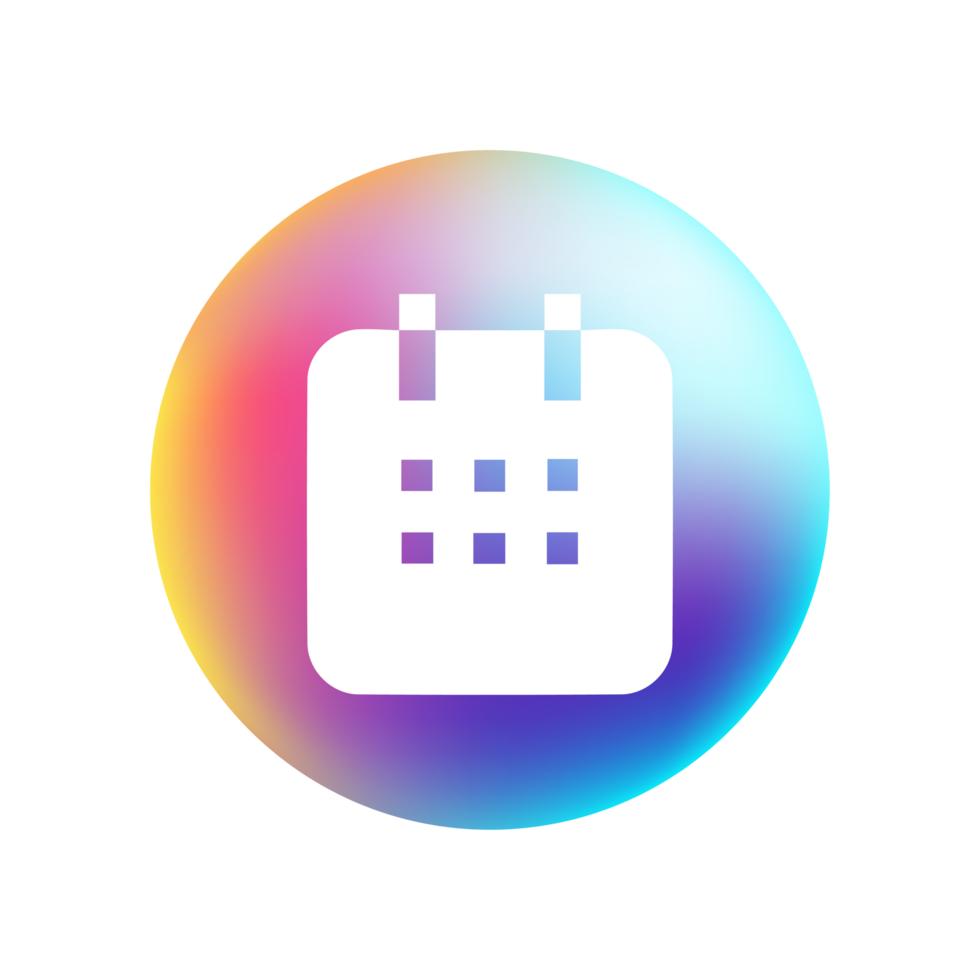 Digital Date Icon for Event Planning and Scheduling png