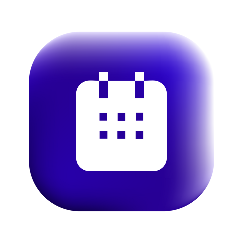 Flat Design Date Icon for Calendar Apps png