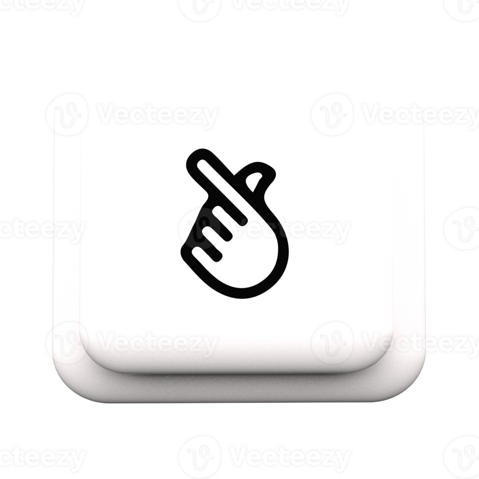 A white button with a hand pointing up png