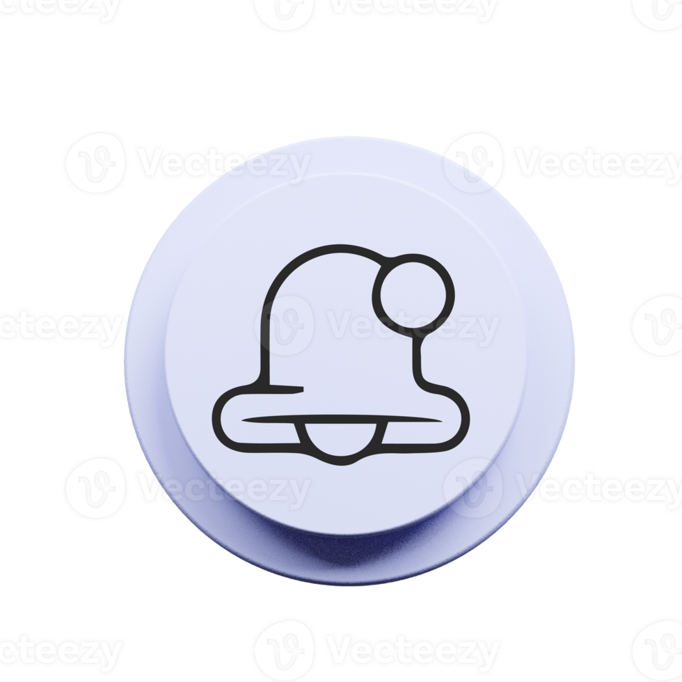 A white button with a hat on it png