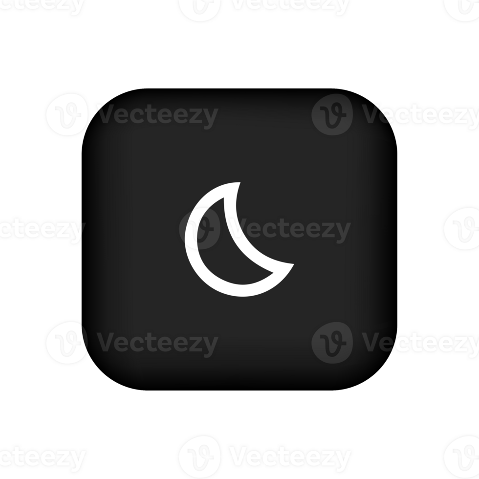 A black and white icon with a crescent moon png