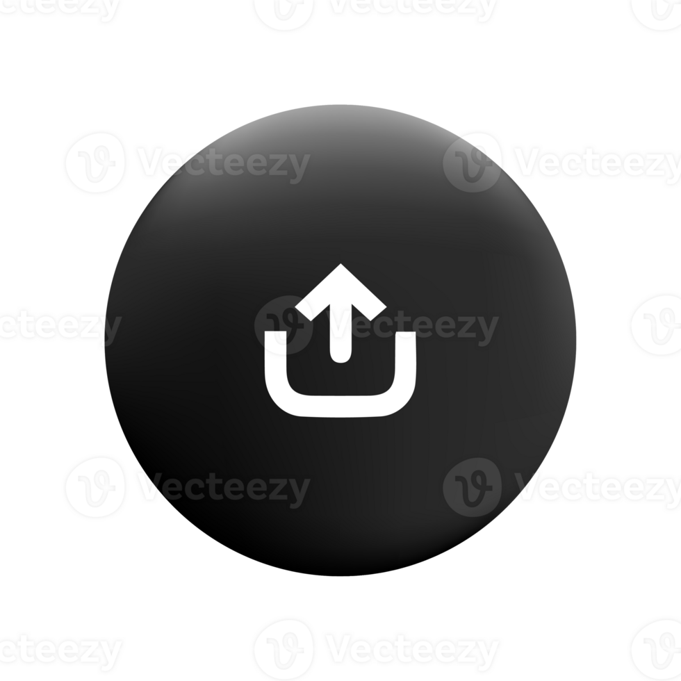 A black button with an arrow pointing up png