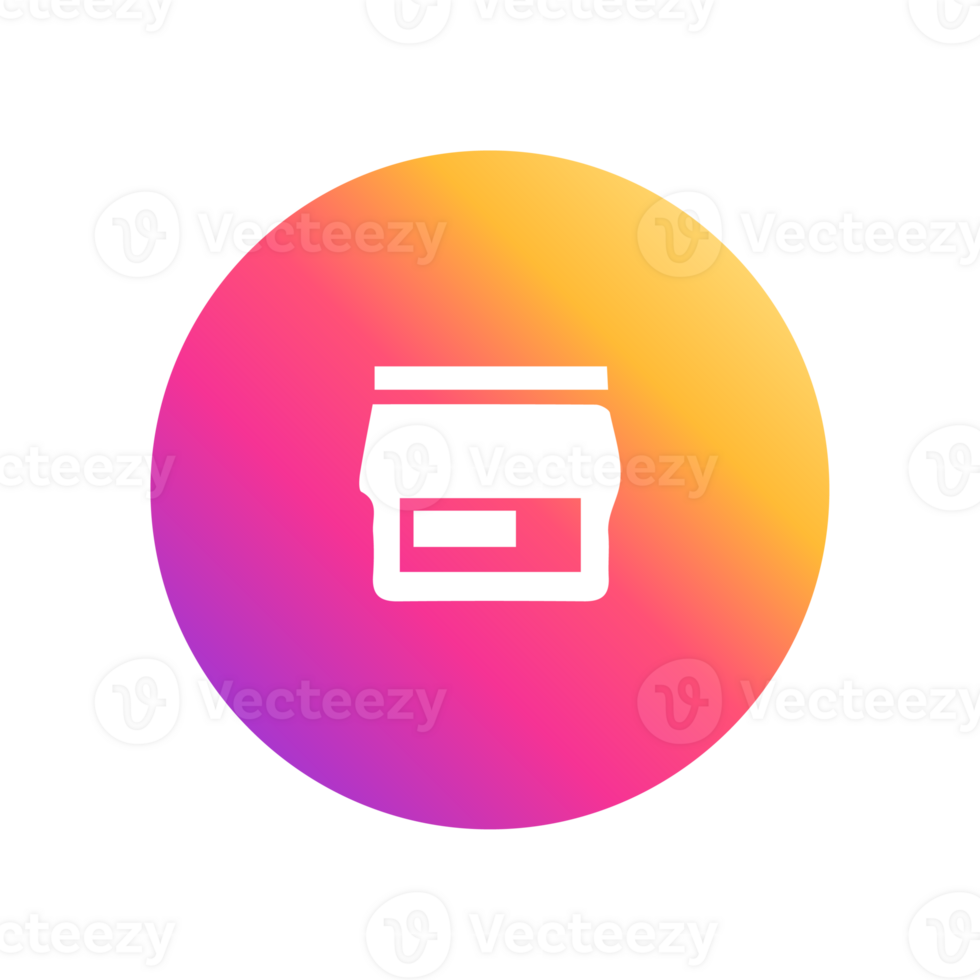 A colorful circle with a white box on it png