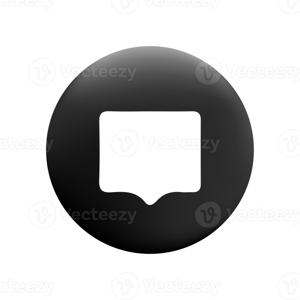A black button with a white book icon png