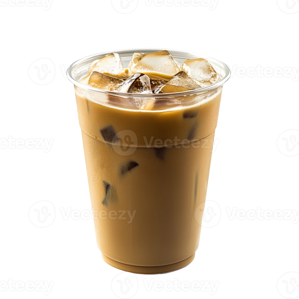 Plastic Cup Filled with Iced Coffee png