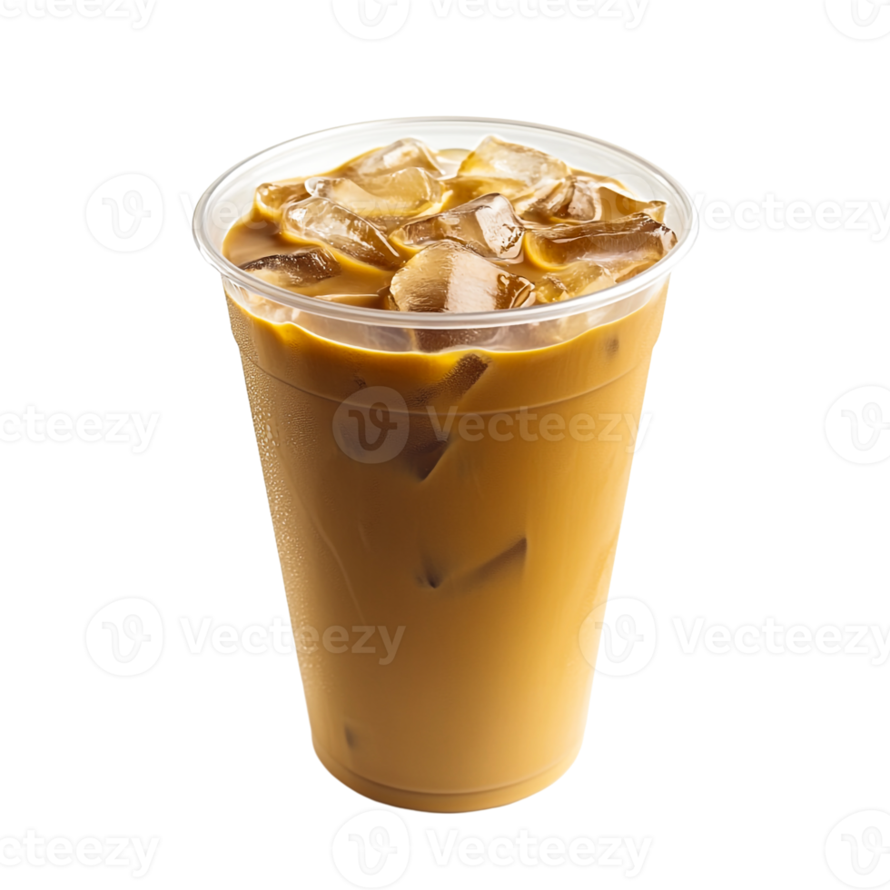 Iced Coffee Drink Served in a Plastic Cup png