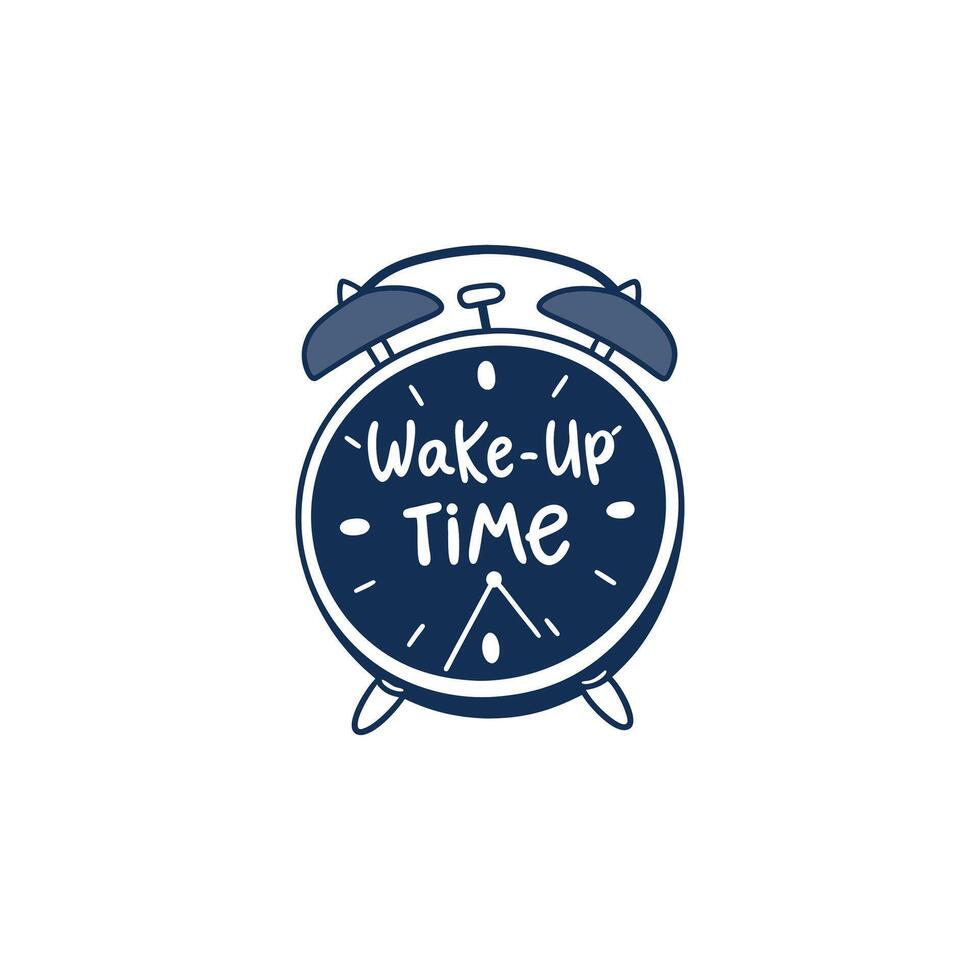 A logo for wake up time vector