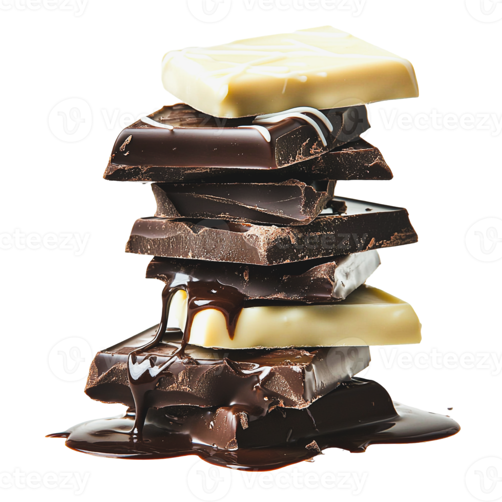 Chocolate Layers with Dark Milk and White Chocolate Drizzle png
