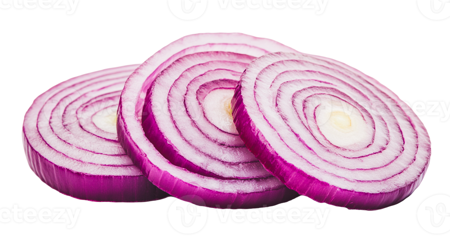 Sliced Red Onion with Bright Colors png