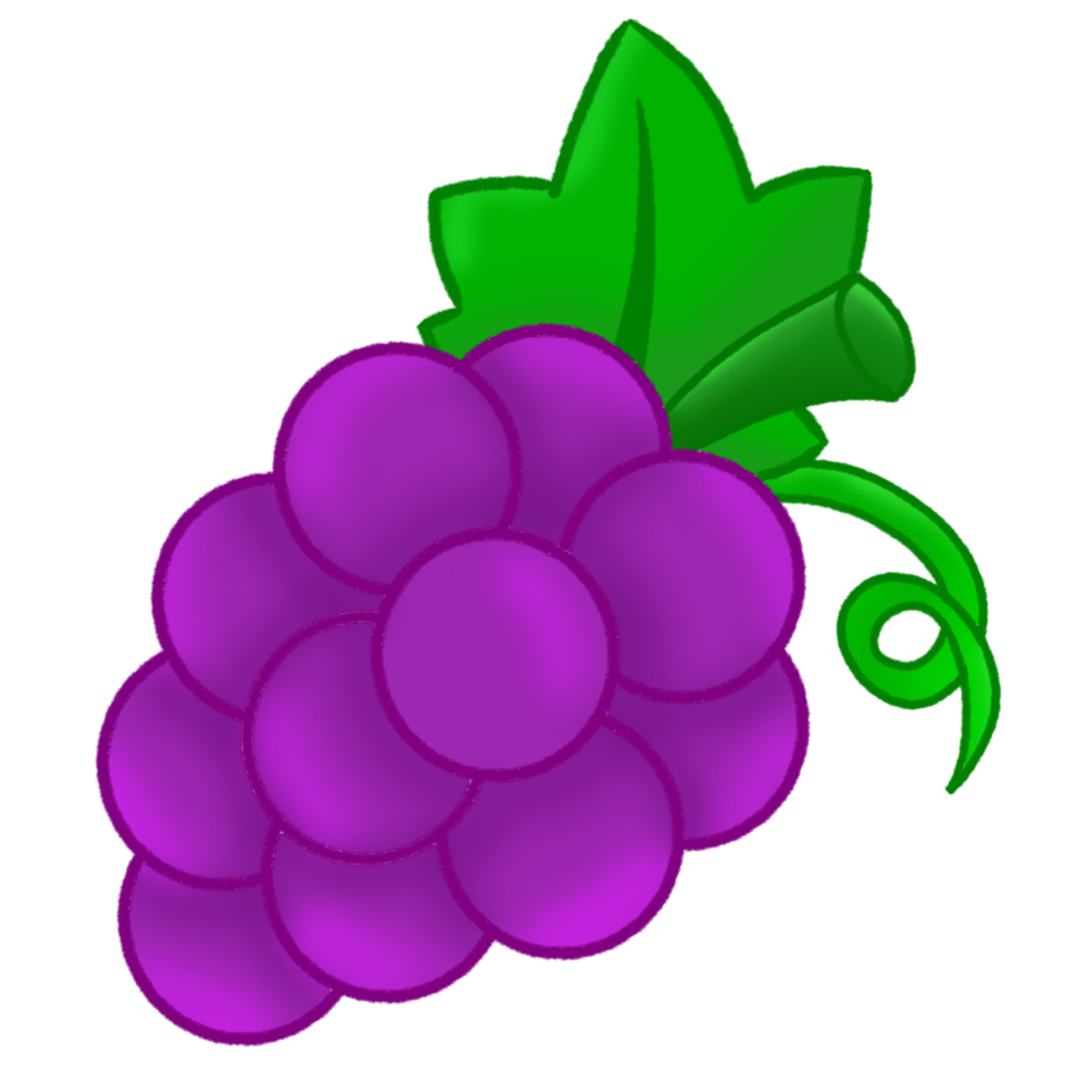 A purple grape Isolated on Transparant Background png