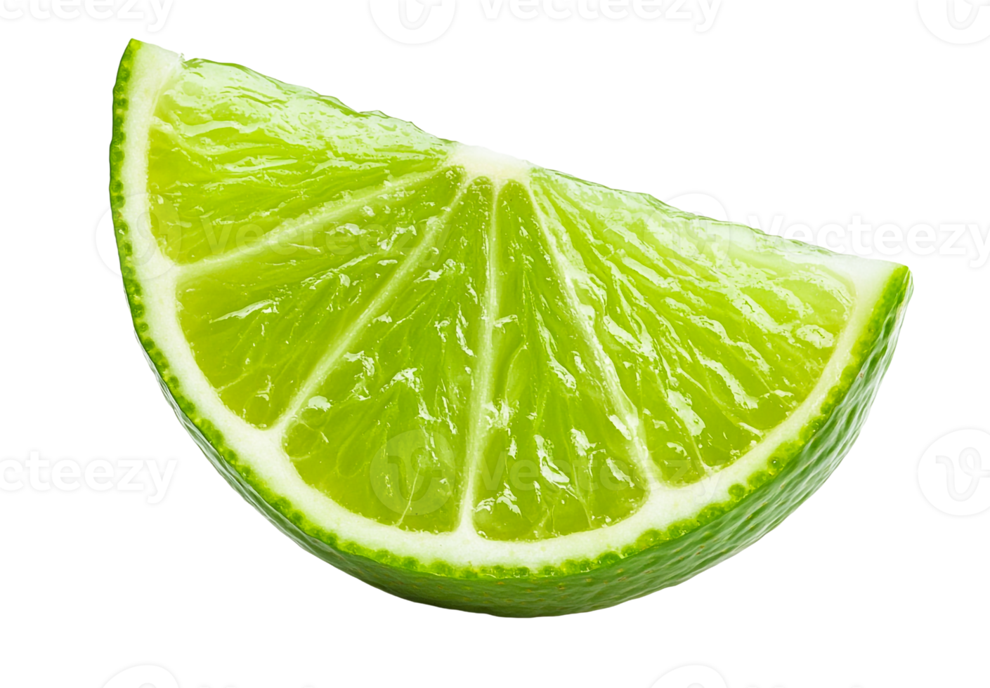 Lime Slice Showing Fresh Juicy Pulp png