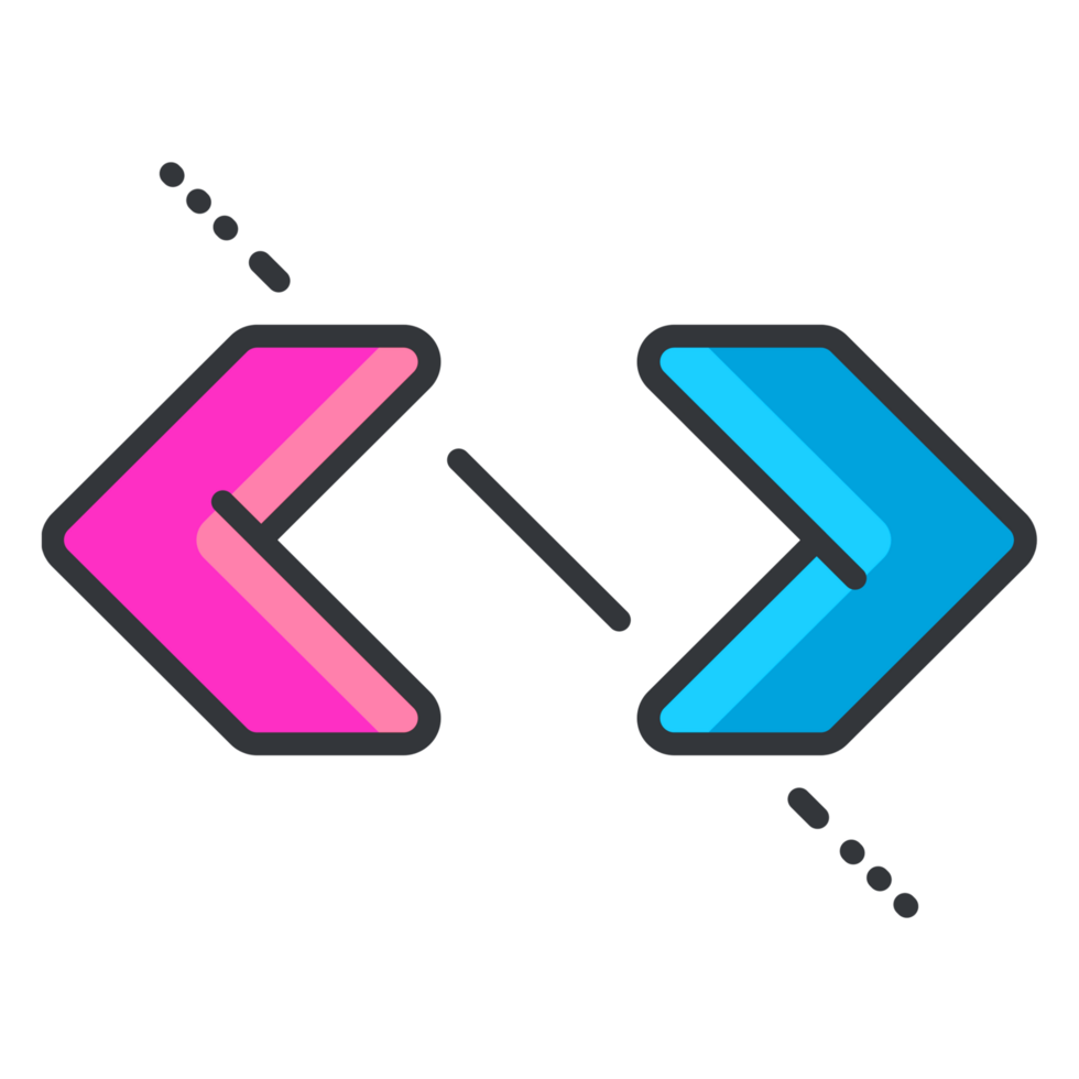 Two arrows pointing in opposite directions png