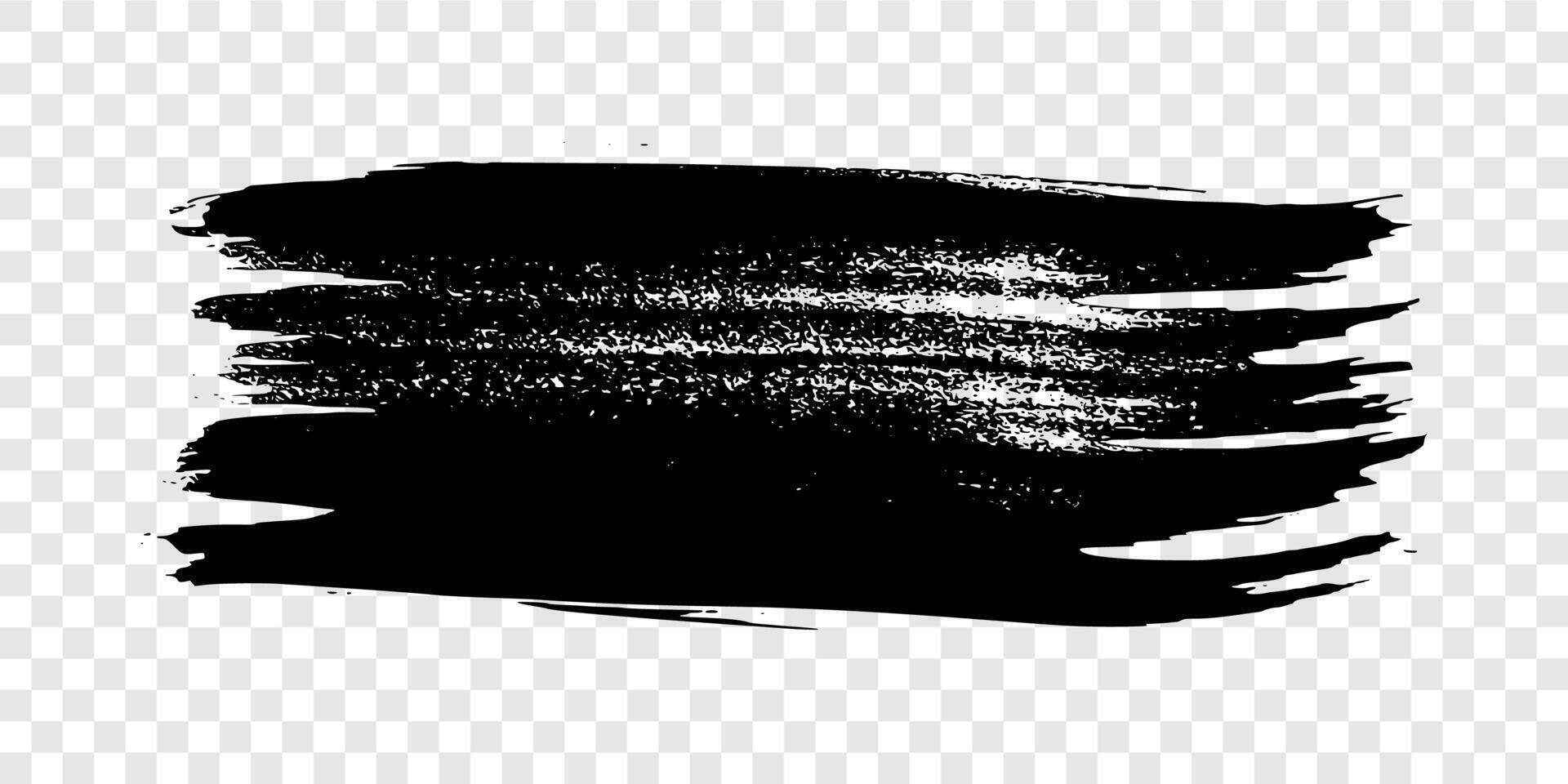 Black brush stroke. Hand drawn ink spot isolated on background. illustration vector