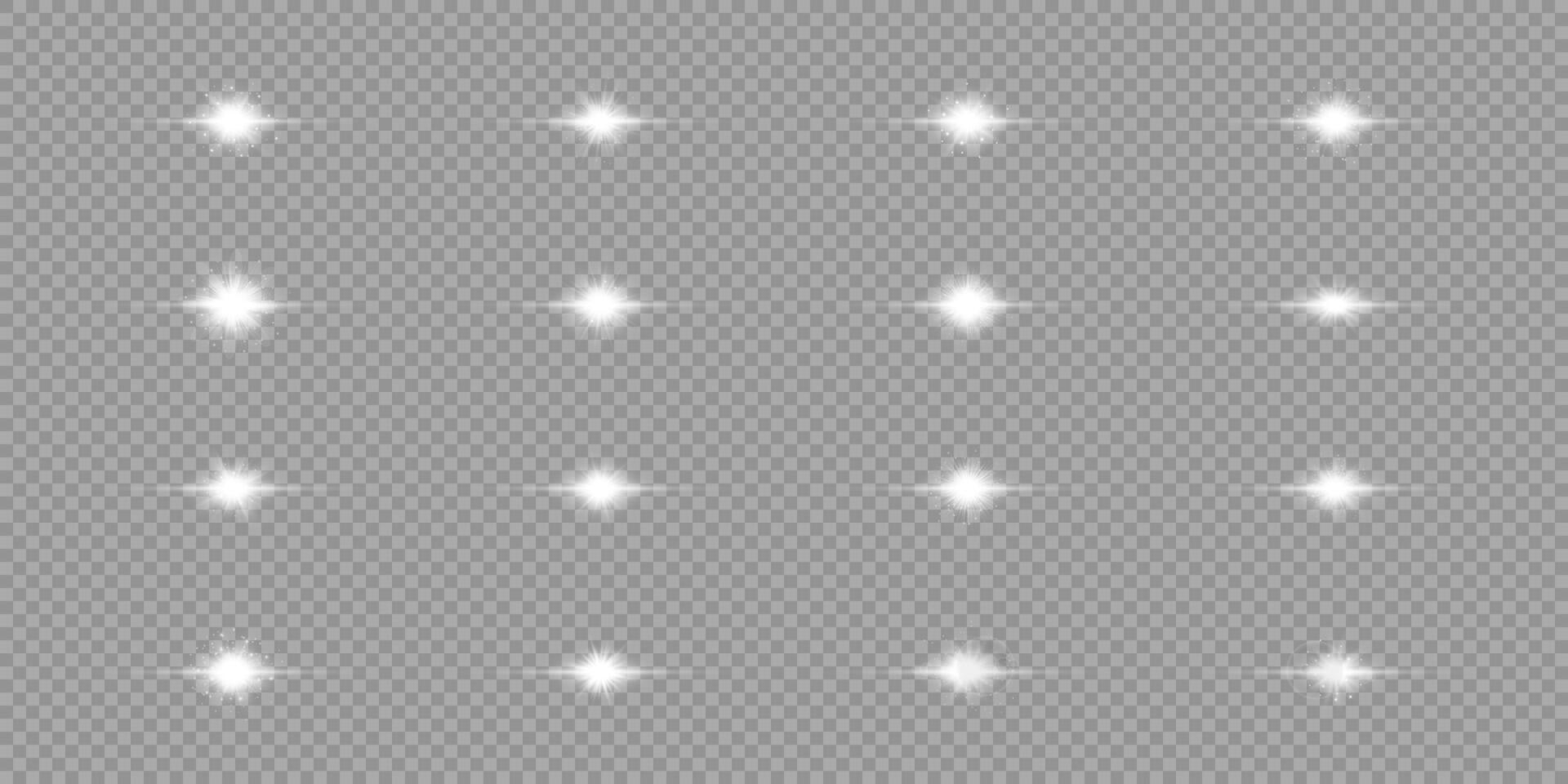 White horizontal light effect of lens flares vector