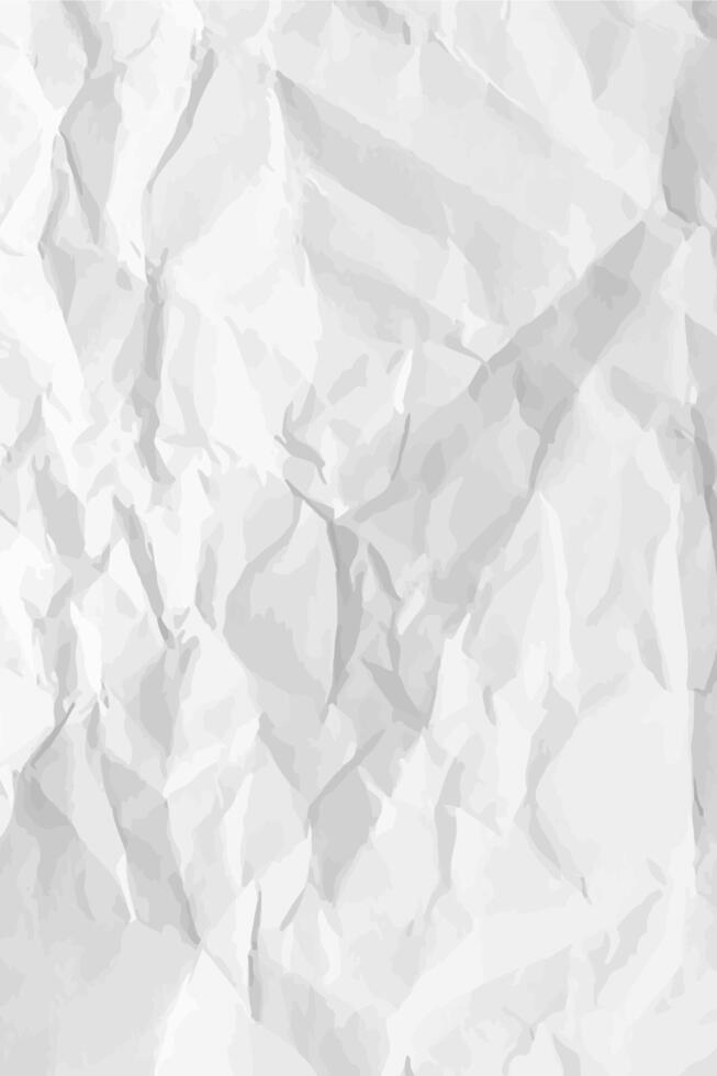 White clean crumpled paper vector