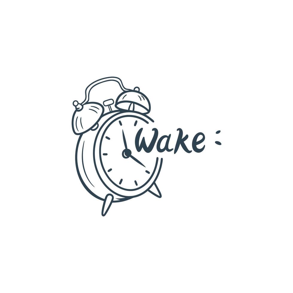Wake up alarm clock icon vector