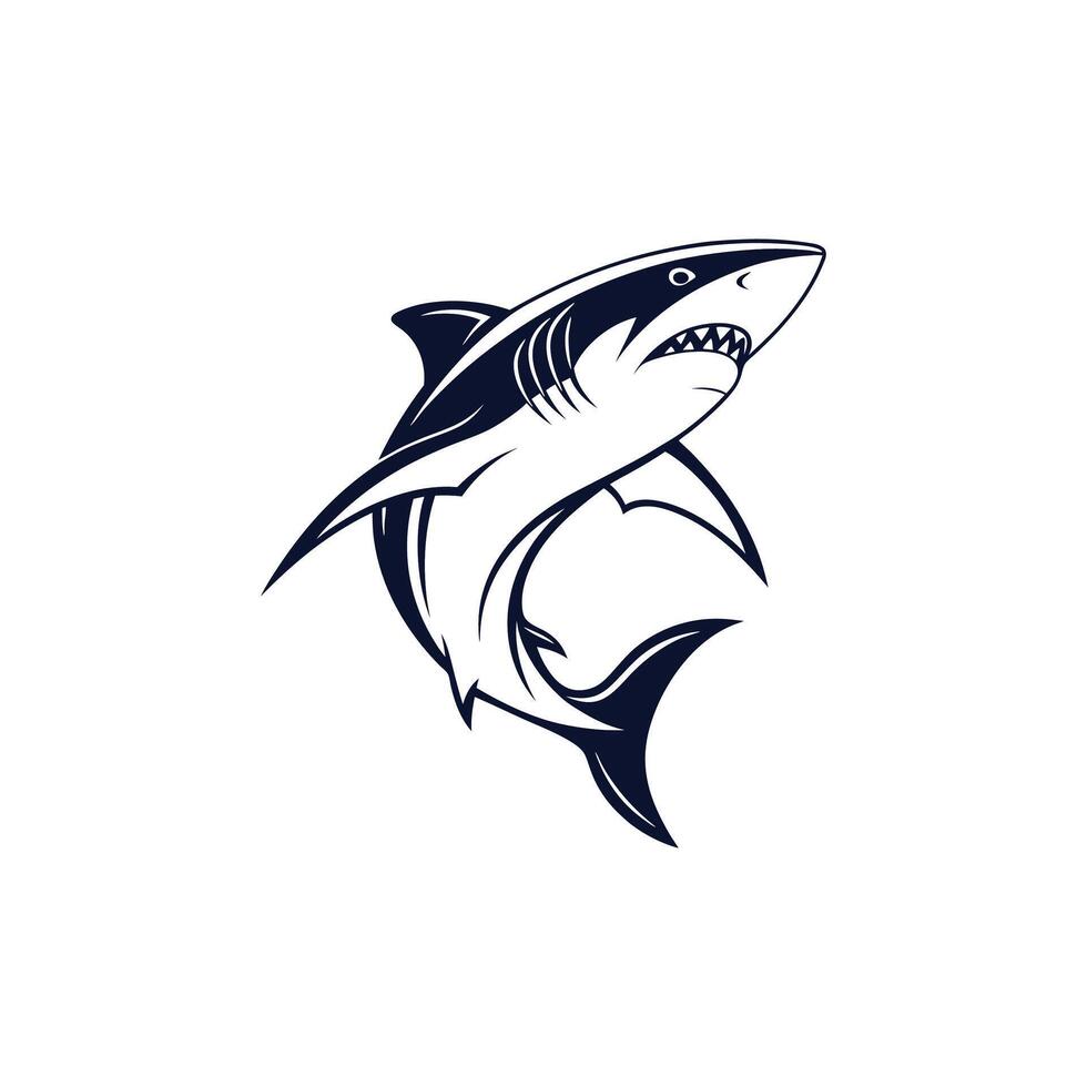 Shark logo design vector