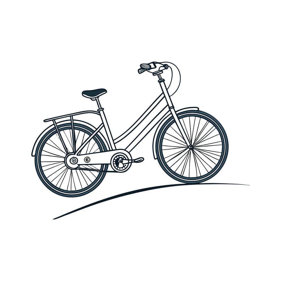 Bicycle on white background vector