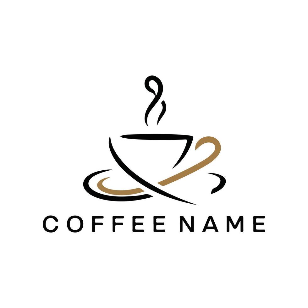 Elegant Coffee Cup Steam Design vector