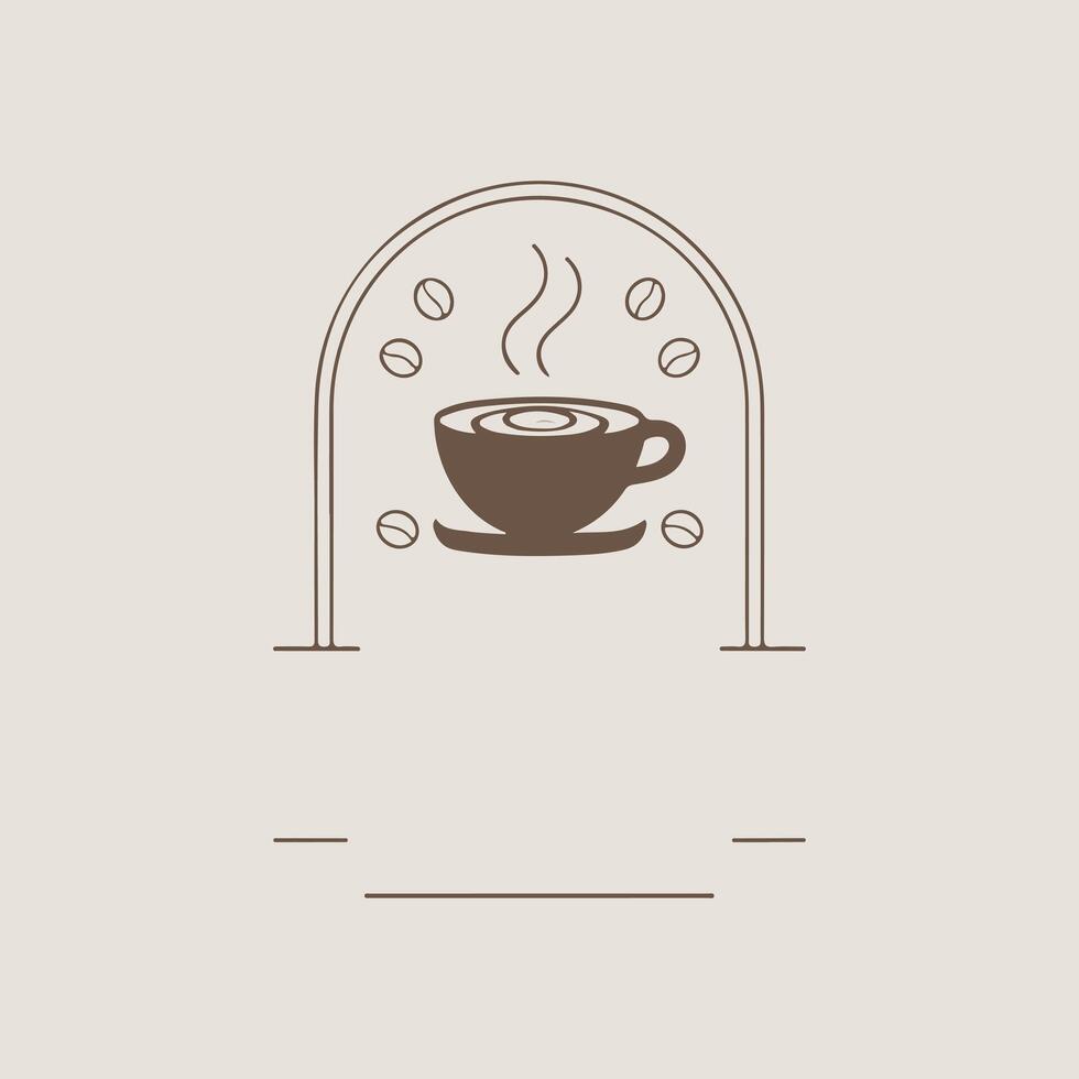 Elegant Simple Coffee Cup Design vector