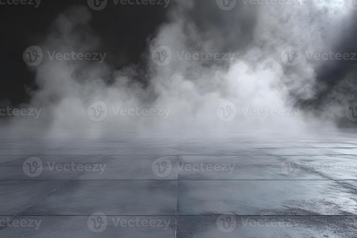 A large room with steam coming out of the floor photo