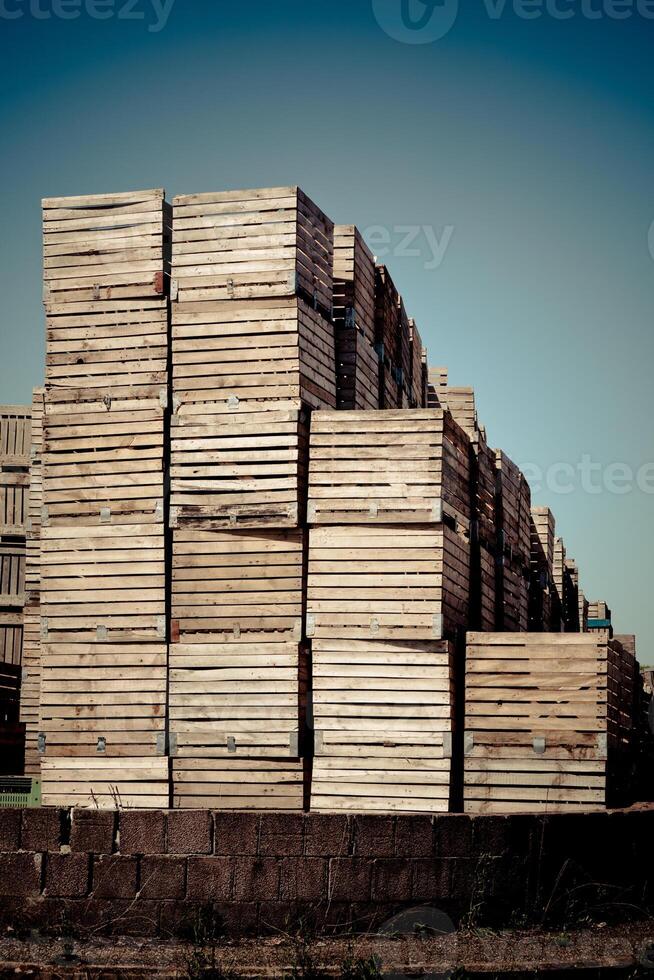 Crates stack background photo