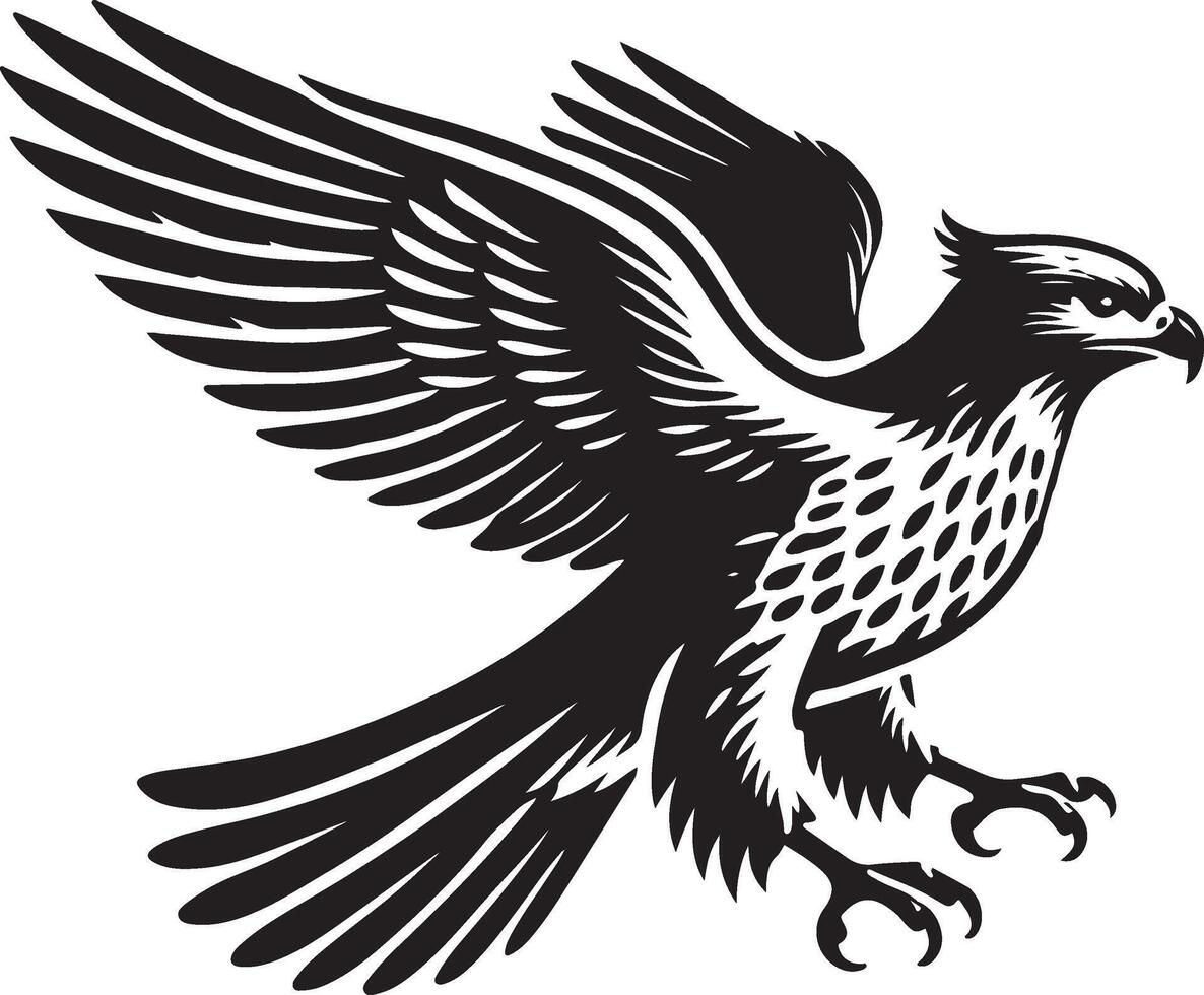 Eagle bird silhouette vector