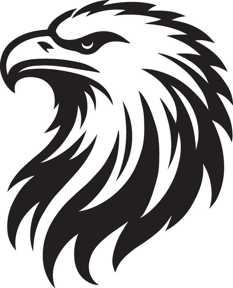 Eagle head art illustration stylized. vector