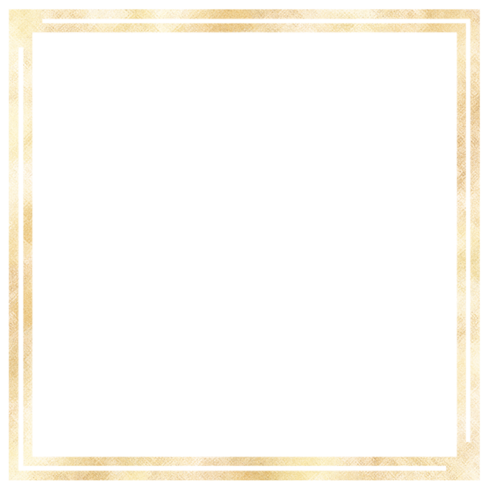 Shimmery golden square border png