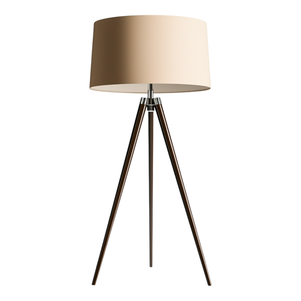 Elegant Tripod Floor Lamp with Neutral Shade for Modern Interiors png