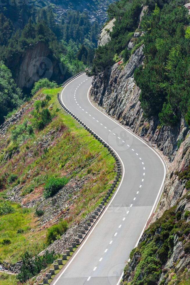 Road Turn in Mountains photo