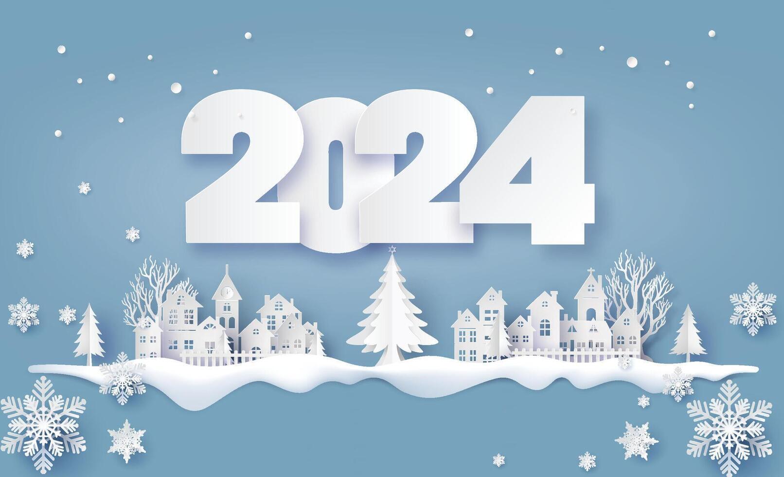Merry Christmas and Happy New Year vector