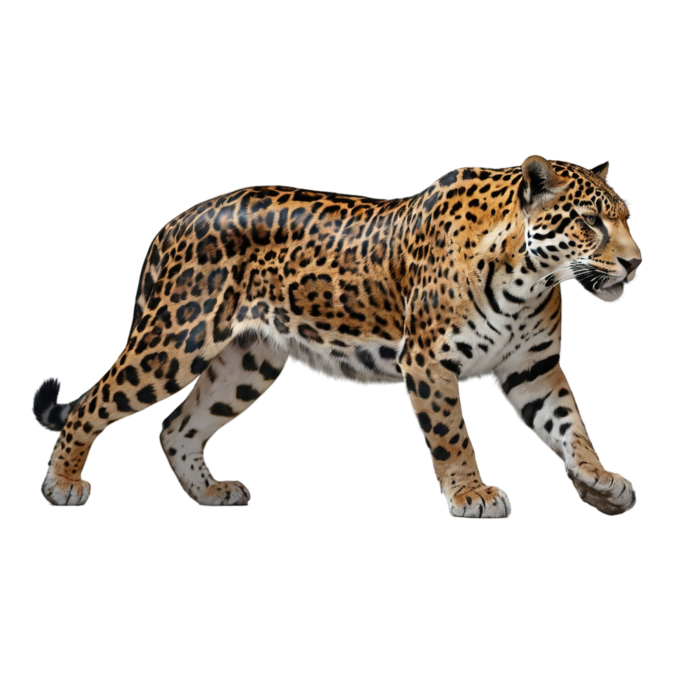 Big jaguar on transparent background png
