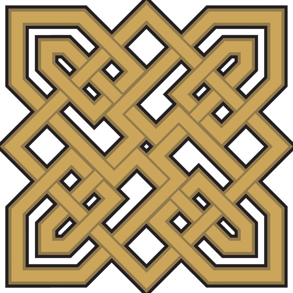 gold celtic knot. Ornament of ancient European peoples. The sign and symbol of the Irish, Scots, Britons, Franks. vector