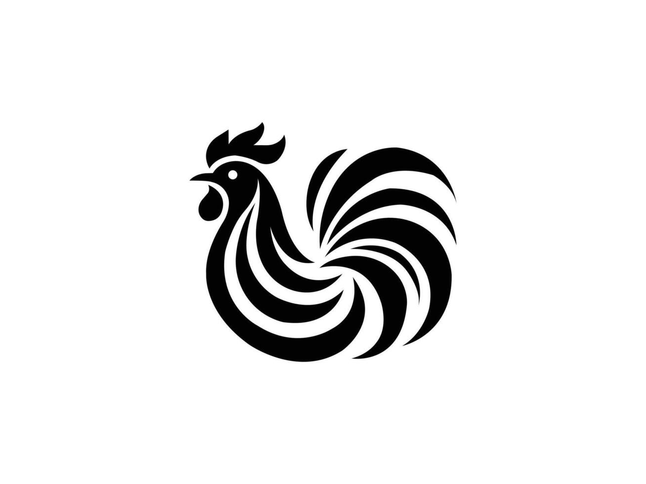 Rooster logo. Isolated rooster on white background. vector