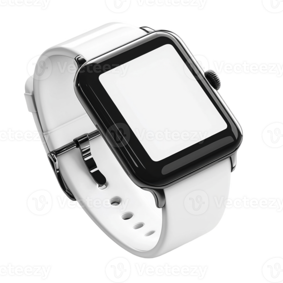 Blank screen watch on transparent background png