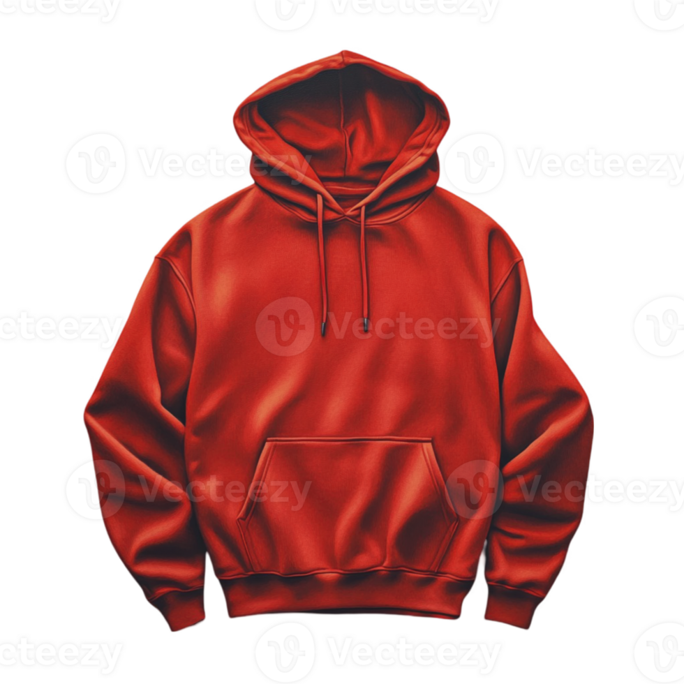 Red hoodie isolated on transparent background png