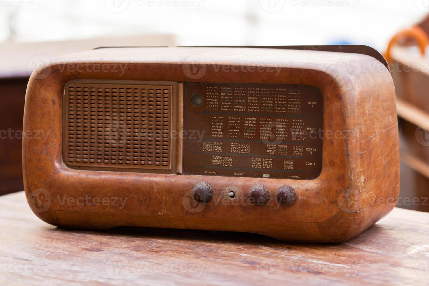 Old radio background photo