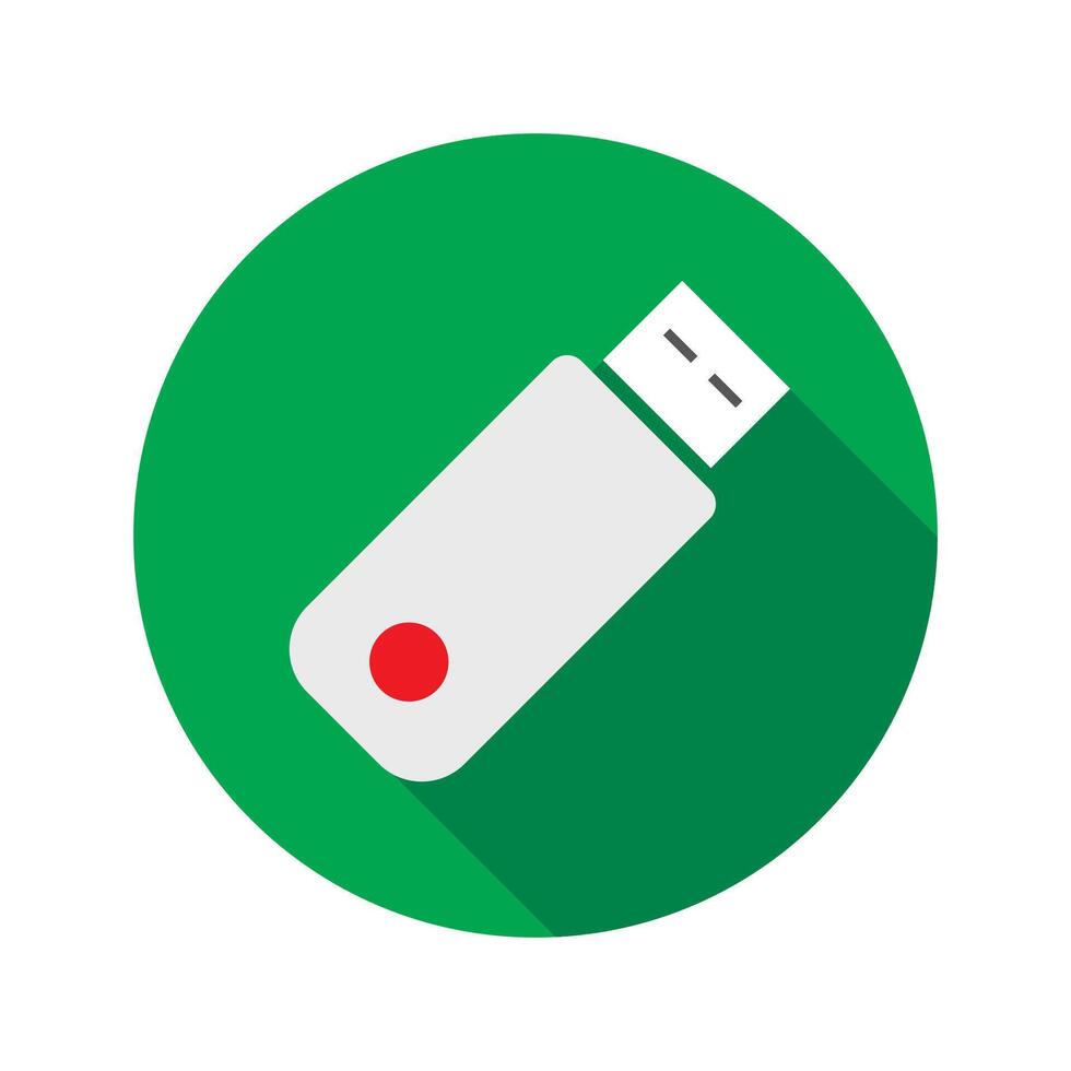 Usb flash drive icon. Flat design style illustration. vector
