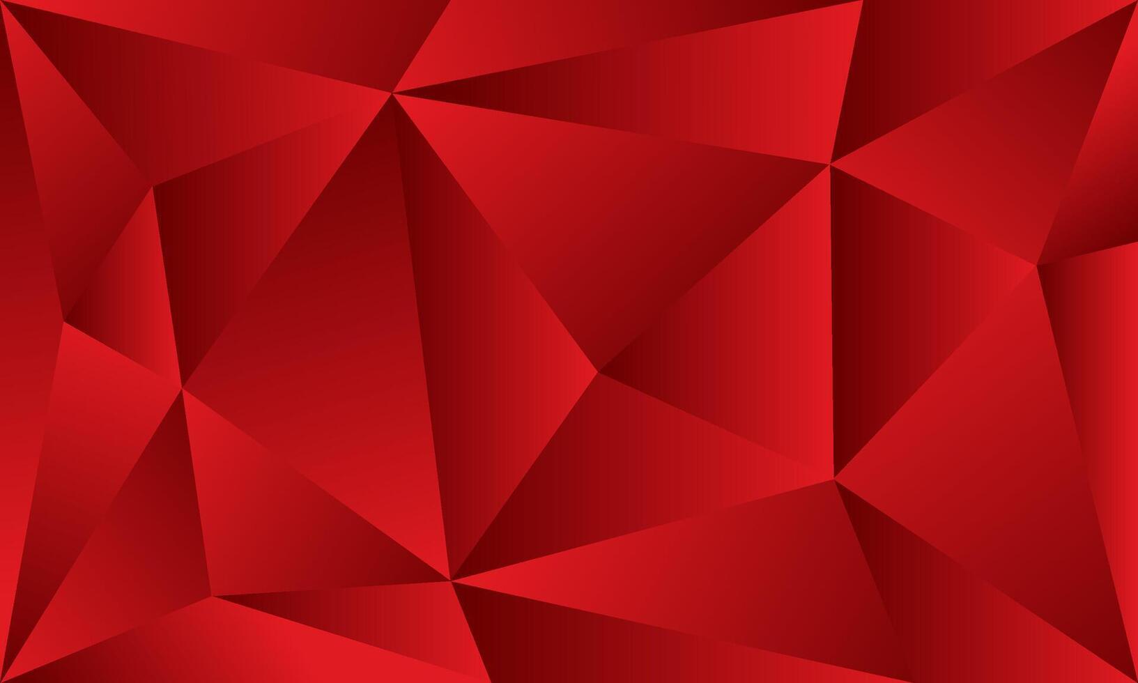 gradient Red polygon abstract background. Low poly style illustration. vector