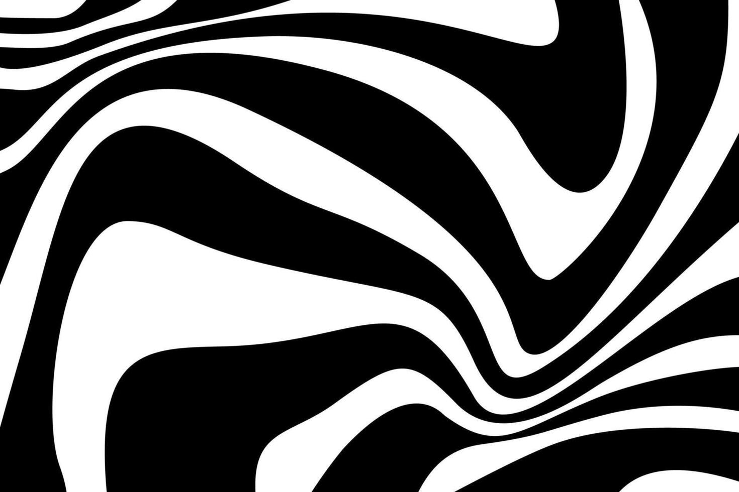 Vibrant black swirl abstract design with fluid wave pattern. Zebra print background. vector