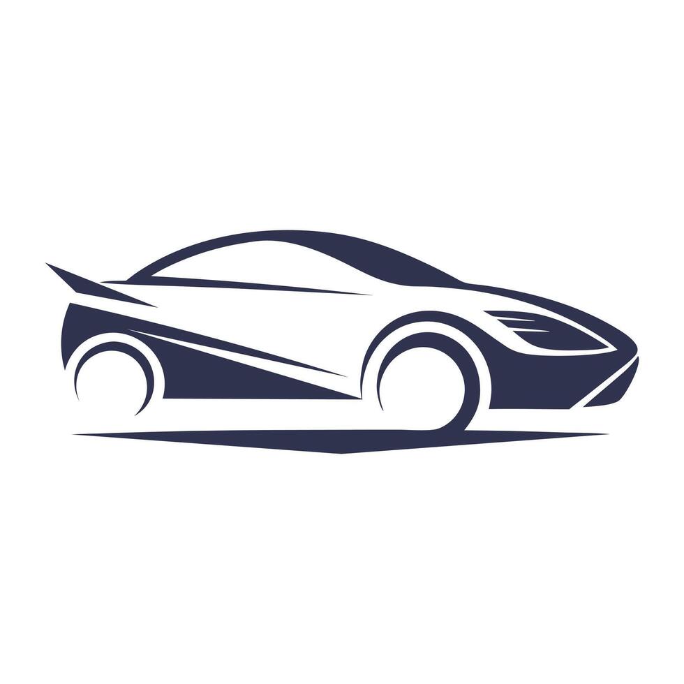 An illustration of a cute racing or gaming car logo icon vector