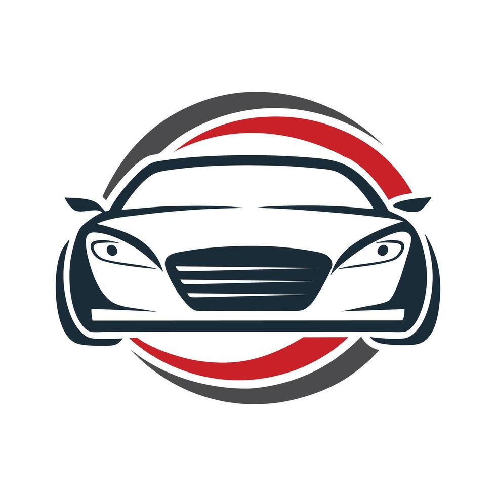 An illustration of a logo icon for a cute racing or gaming car vector