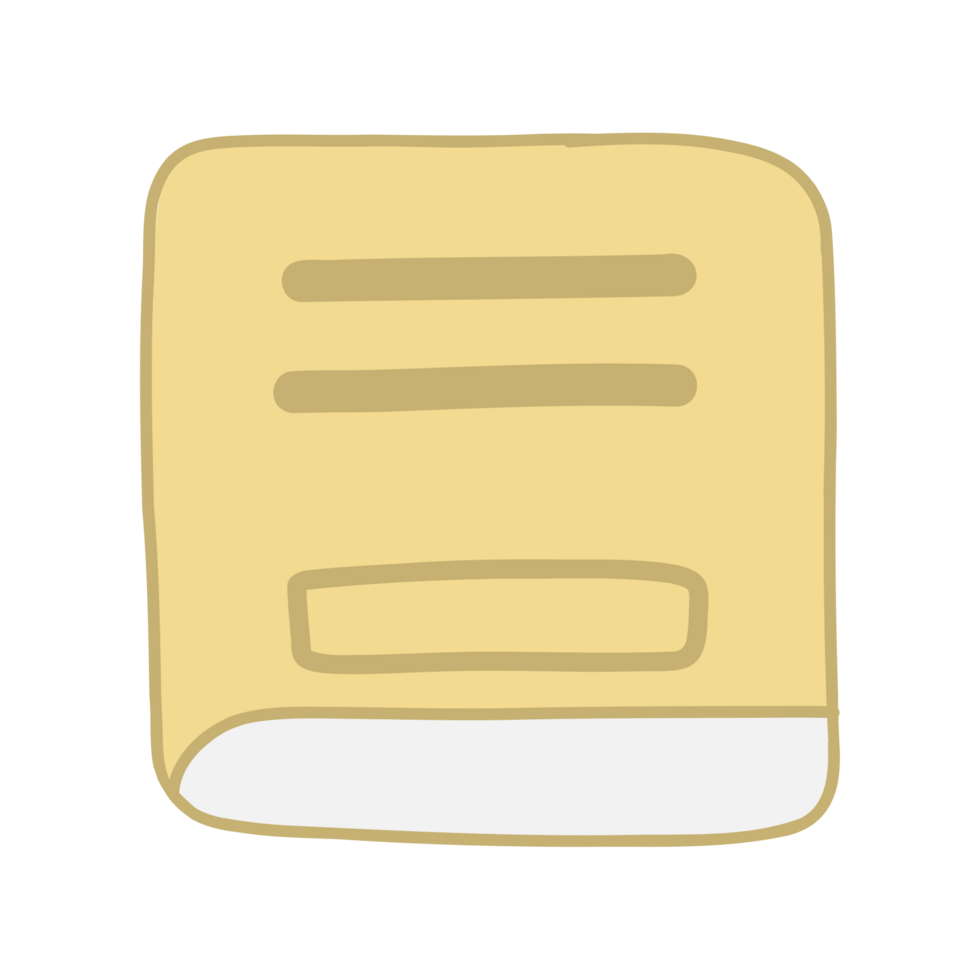 Study stationary book illustration png