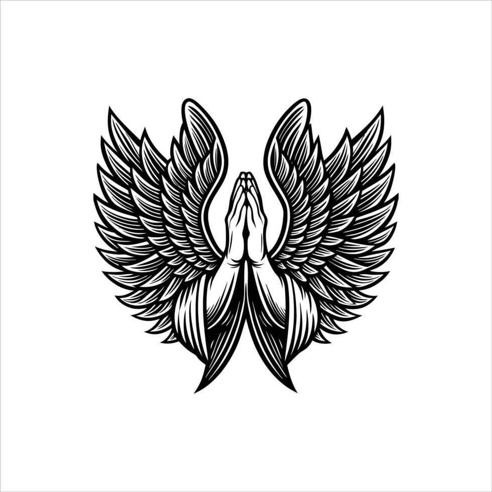 Prayer Angel Image sPraying vector
