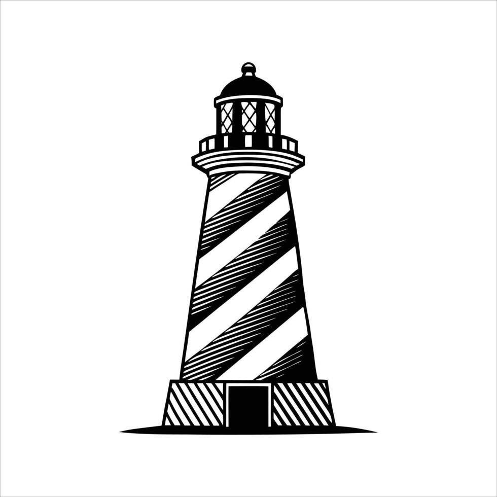 Classic Lighthouse Print vector